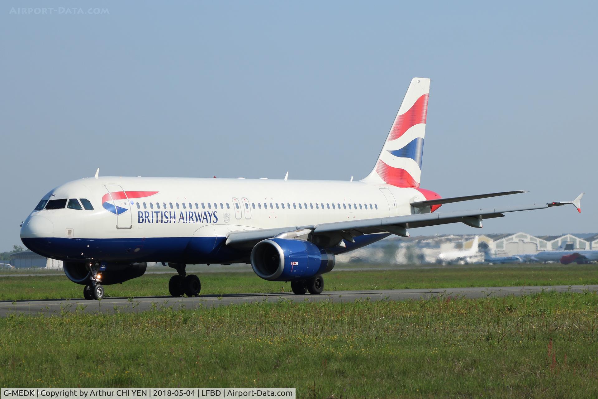G-MEDK, 2005 Airbus A320-232 C/N 2441, Flight to London Gatwick.