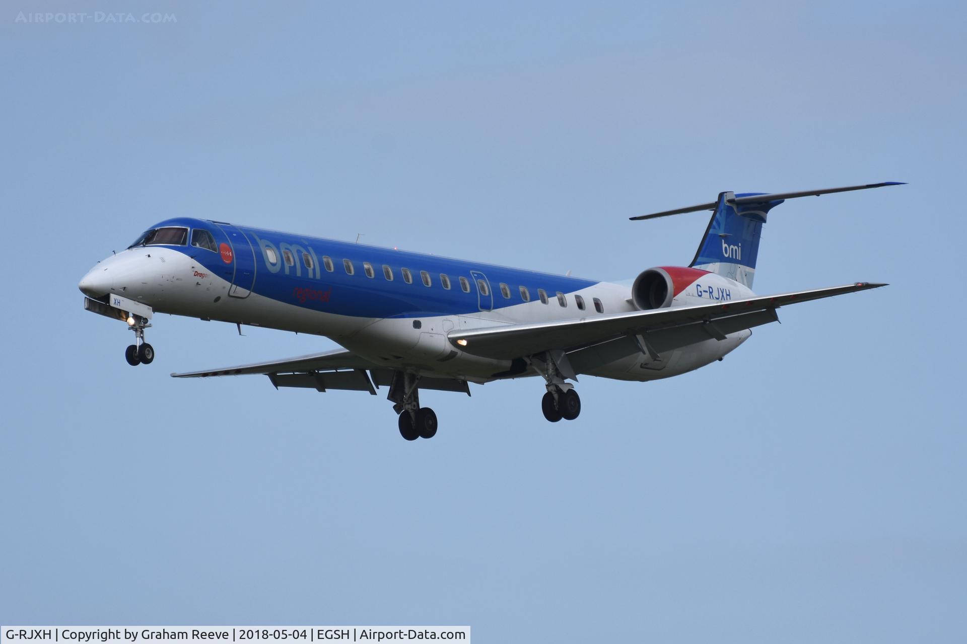 G-RJXH, 2001 Embraer EMB-145EP (ERJ-145EP) C/N 145442, With gotoBRNO.cz logo on the nose.