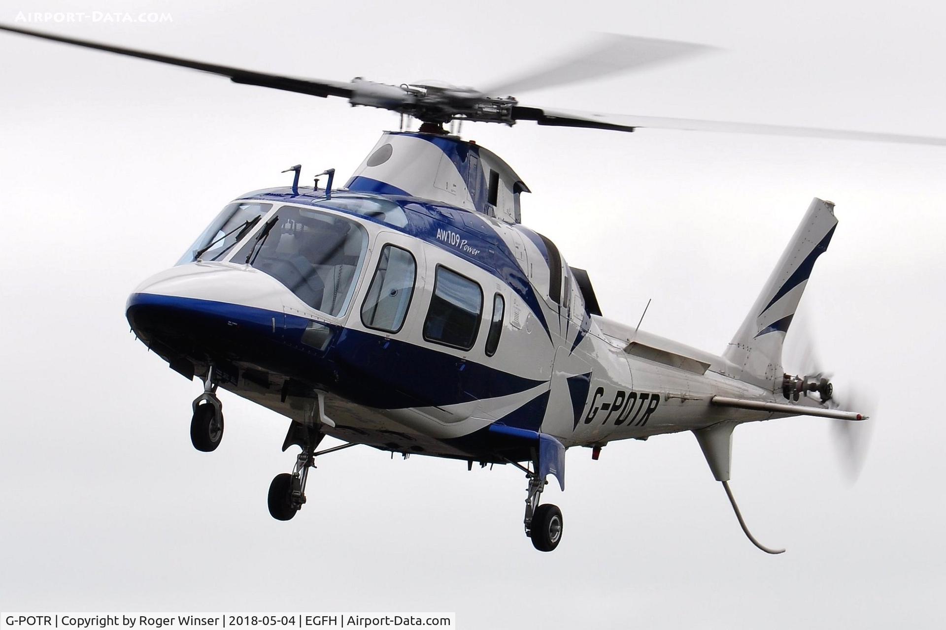 G-POTR, 1999 Agusta A-109E Power C/N 11043, Visiting AW-109E Power helicopter (Castle 08) arriving.