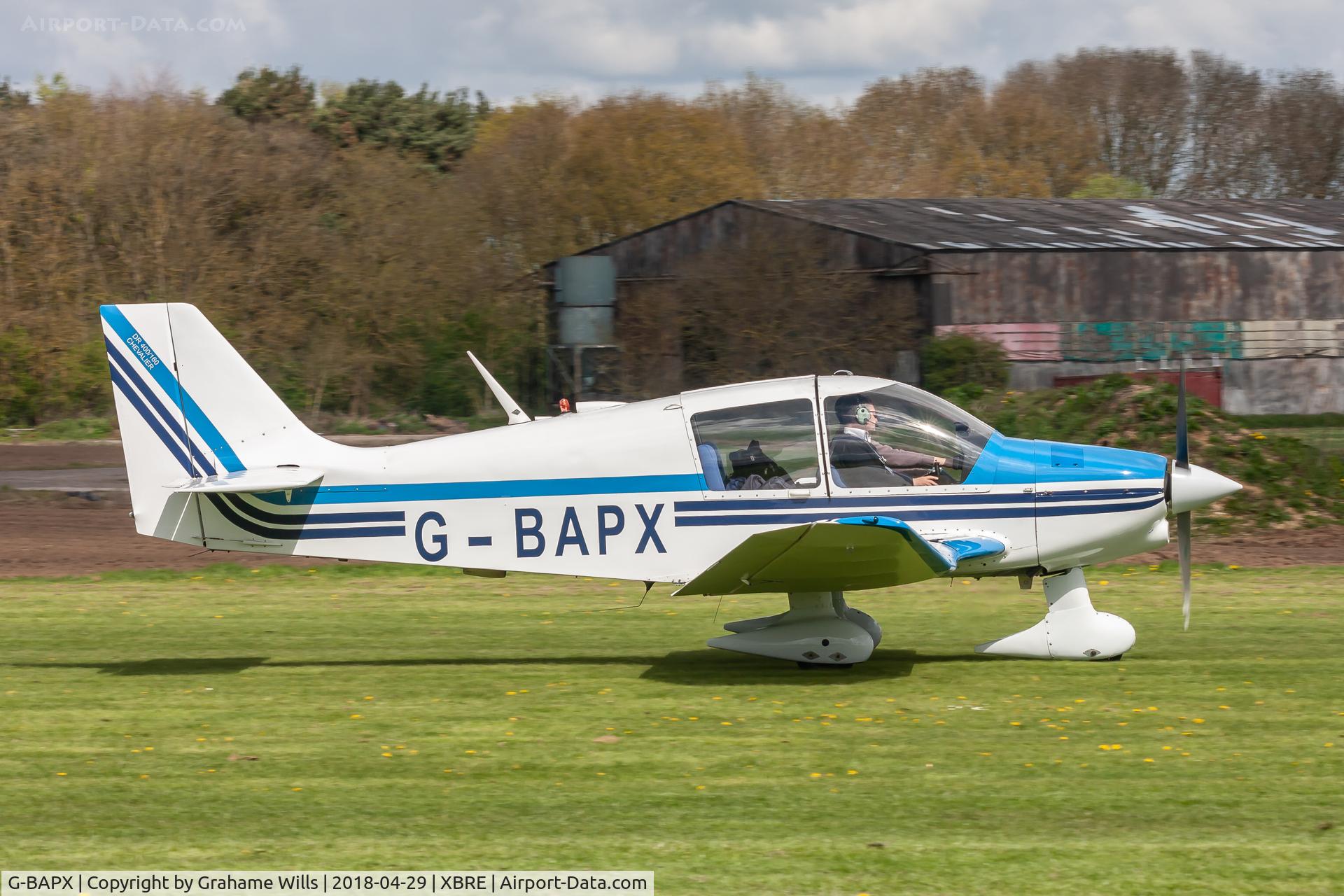 G-BAPX, 1972 Robin DR-400-160 Chevalier C/N 789, Robin DR400/160 G-BAPX White Rose Aviators Breighton 29/4/18