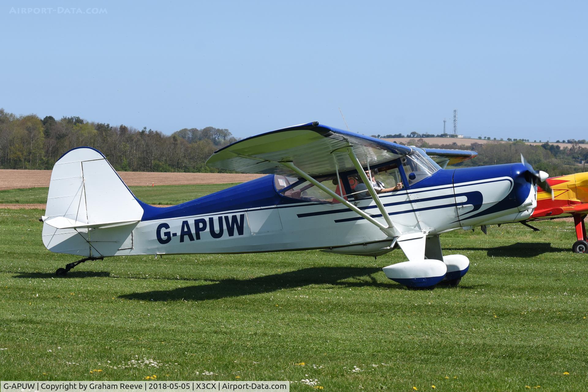 G-APUW, 1959 Auster J-5V Autocar C/N 3273, Just landed at Northrepps.