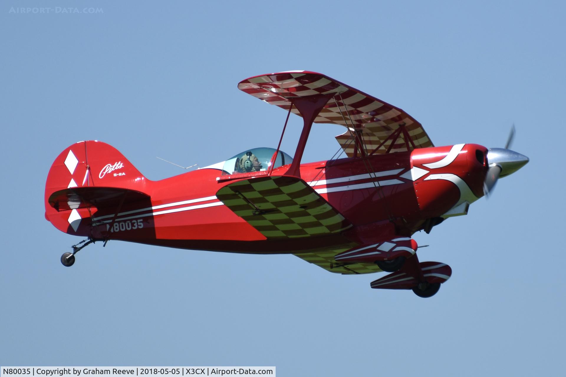 N80035, 1974 Aerotek Pitts S-2A Special C/N 2070, Landing at Northrepps.