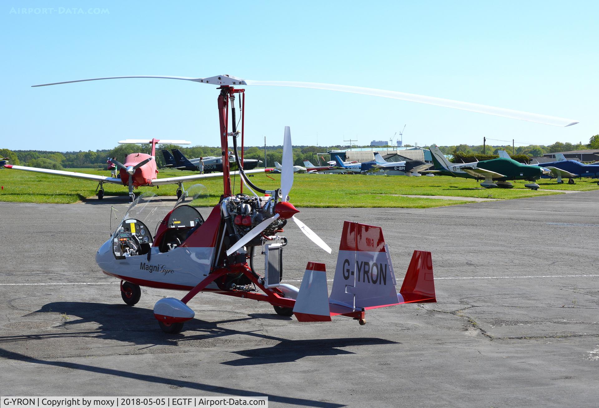 G-YRON, Magni Gyro M-16C Tandem Trainer C/N 16-11-6624, Magni Gyro M-16C Tandem Trainer at Fairoaks.
