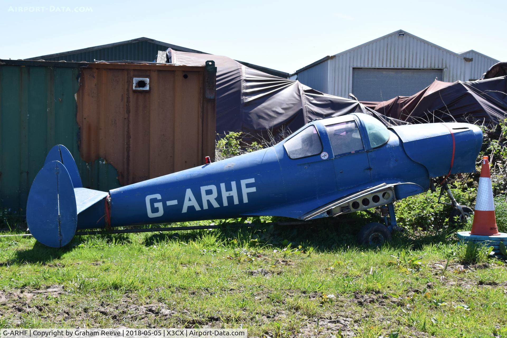 G-ARHF, 1960 Forney F-1A Aircoupe C/N 5737, Parked at Northrepps.