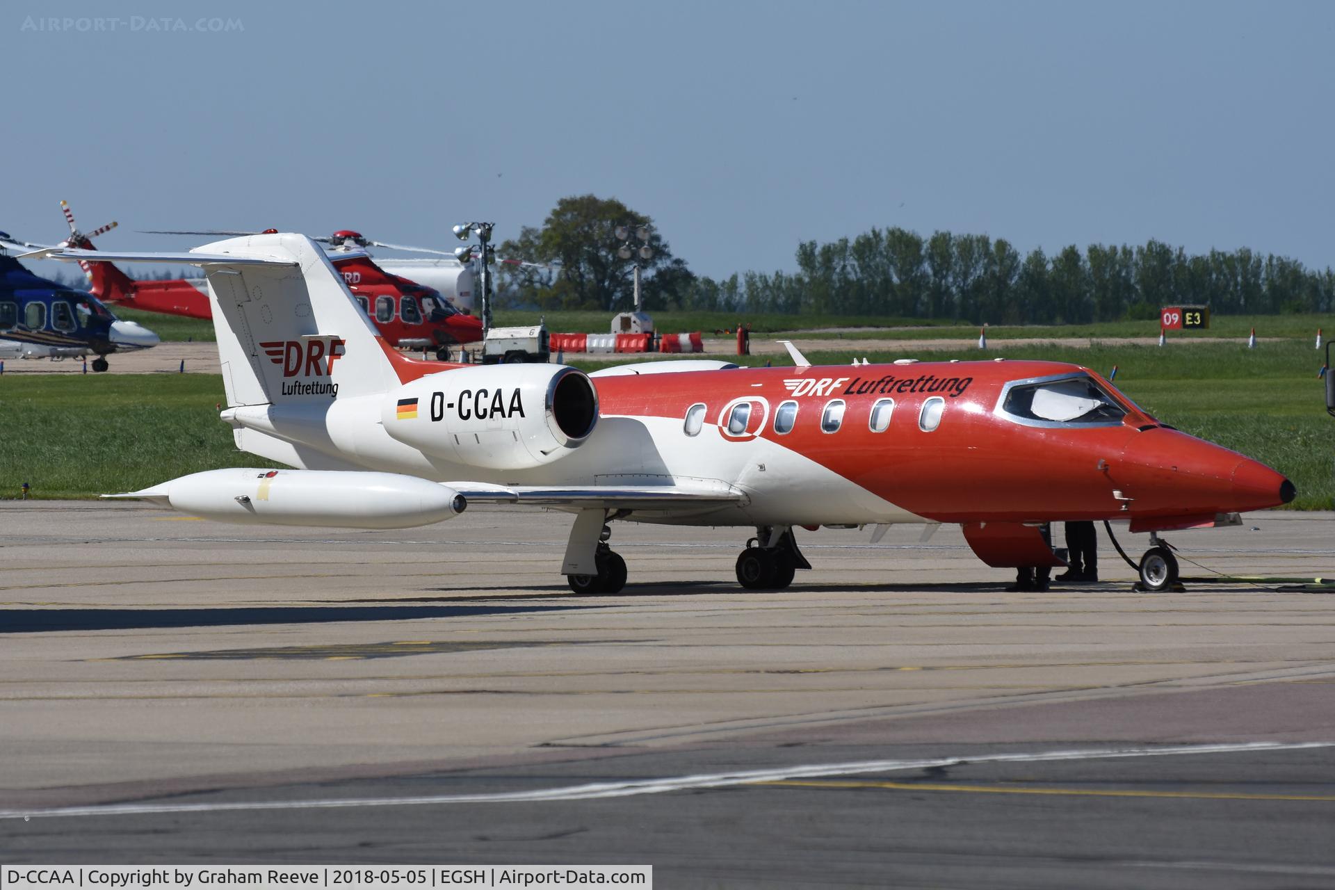 D-CCAA, 1980 Gates LearJet 35 C/N 35A-315, Parked at Norwich.