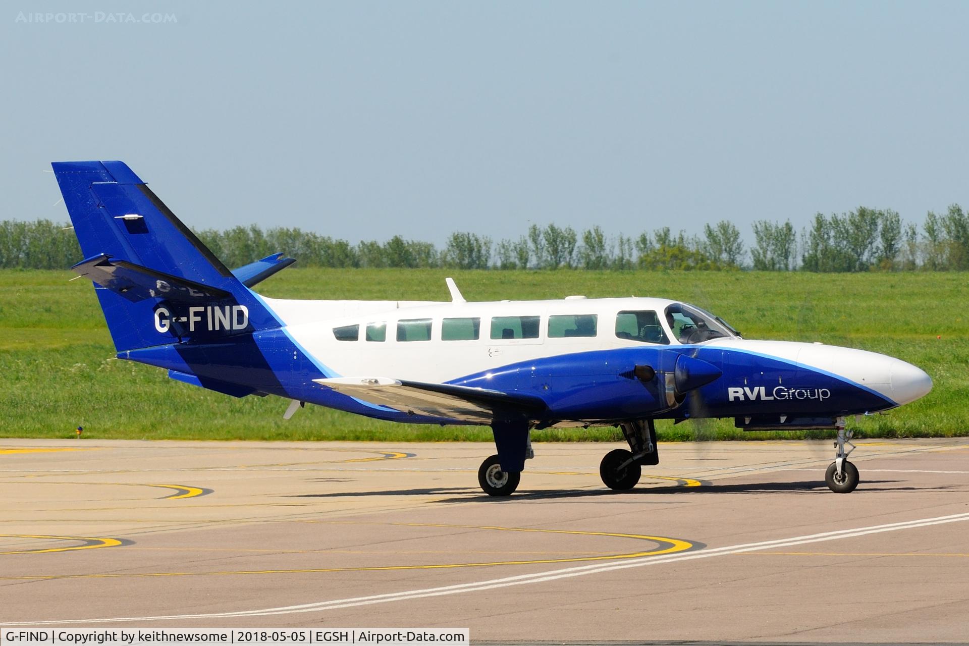 G-FIND, 1989 Reims F406 Caravan II C/N F406-0045, Leaving following local survey flight.