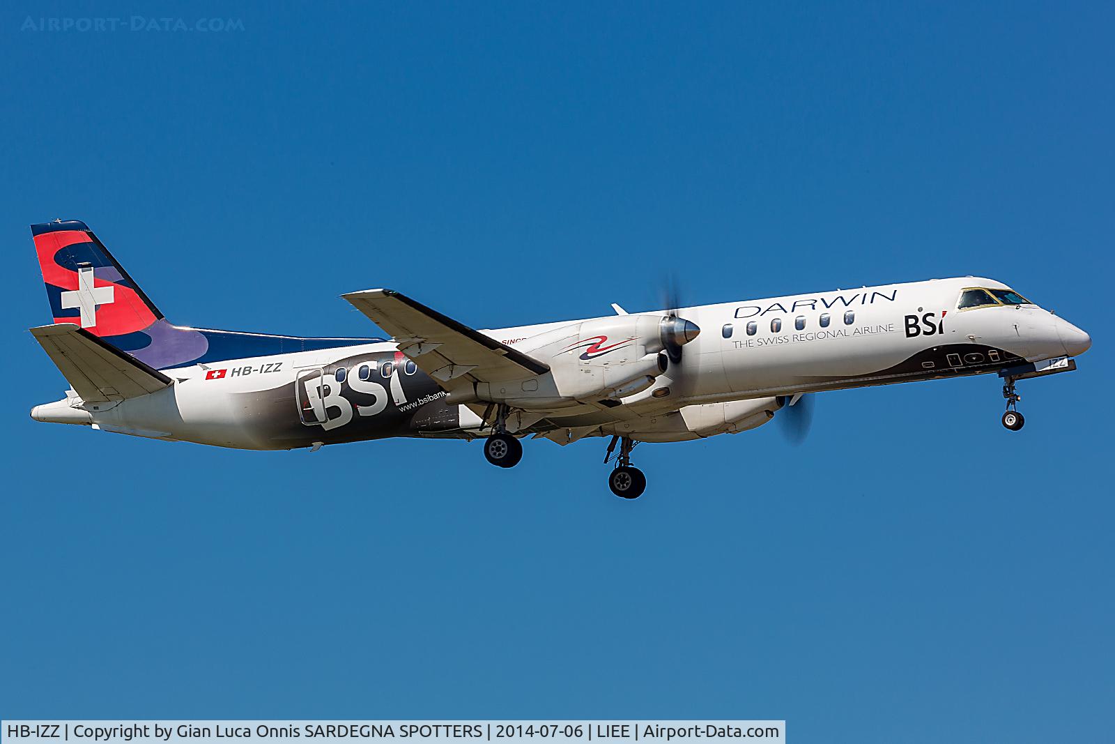 HB-IZZ, 1997 Saab 2000 C/N 2000-048, LANDING 14R