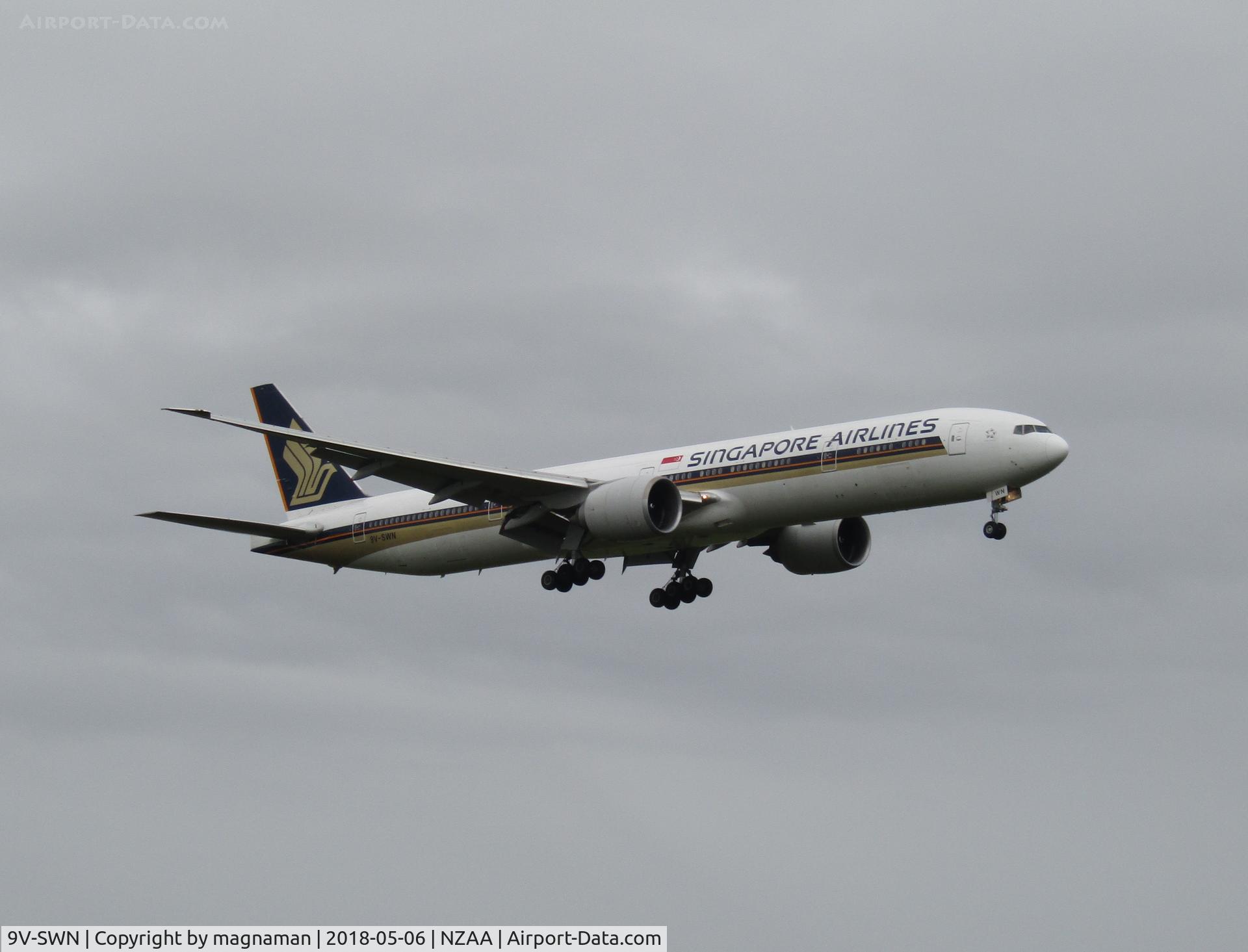 9V-SWN, 2008 Boeing 777-312/ER C/N 34579, CLOUDY ARRIVAL