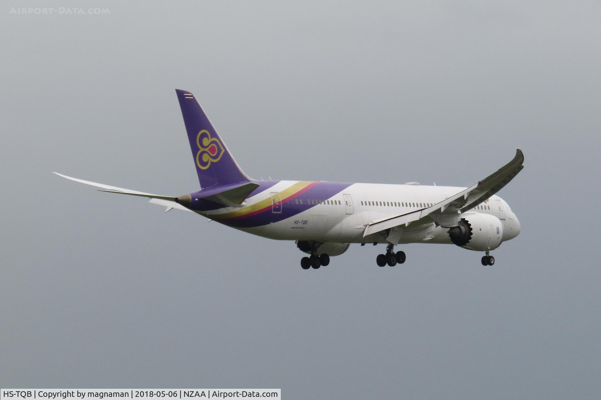 HS-TQB, 2014 Boeing 787-8 Dreamliner Dreamliner C/N 35316, over threshold of 23