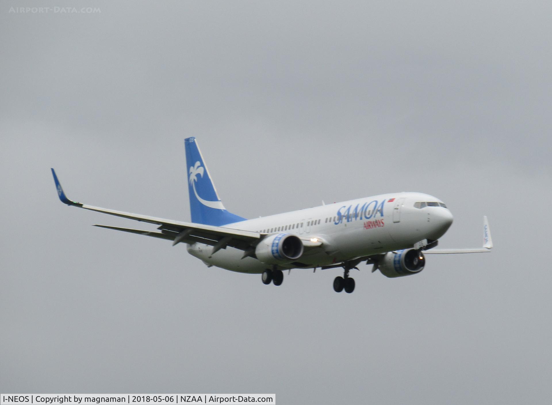 I-NEOS, 2002 Boeing 737-86N C/N 32733, on finals to Auckland not Milan