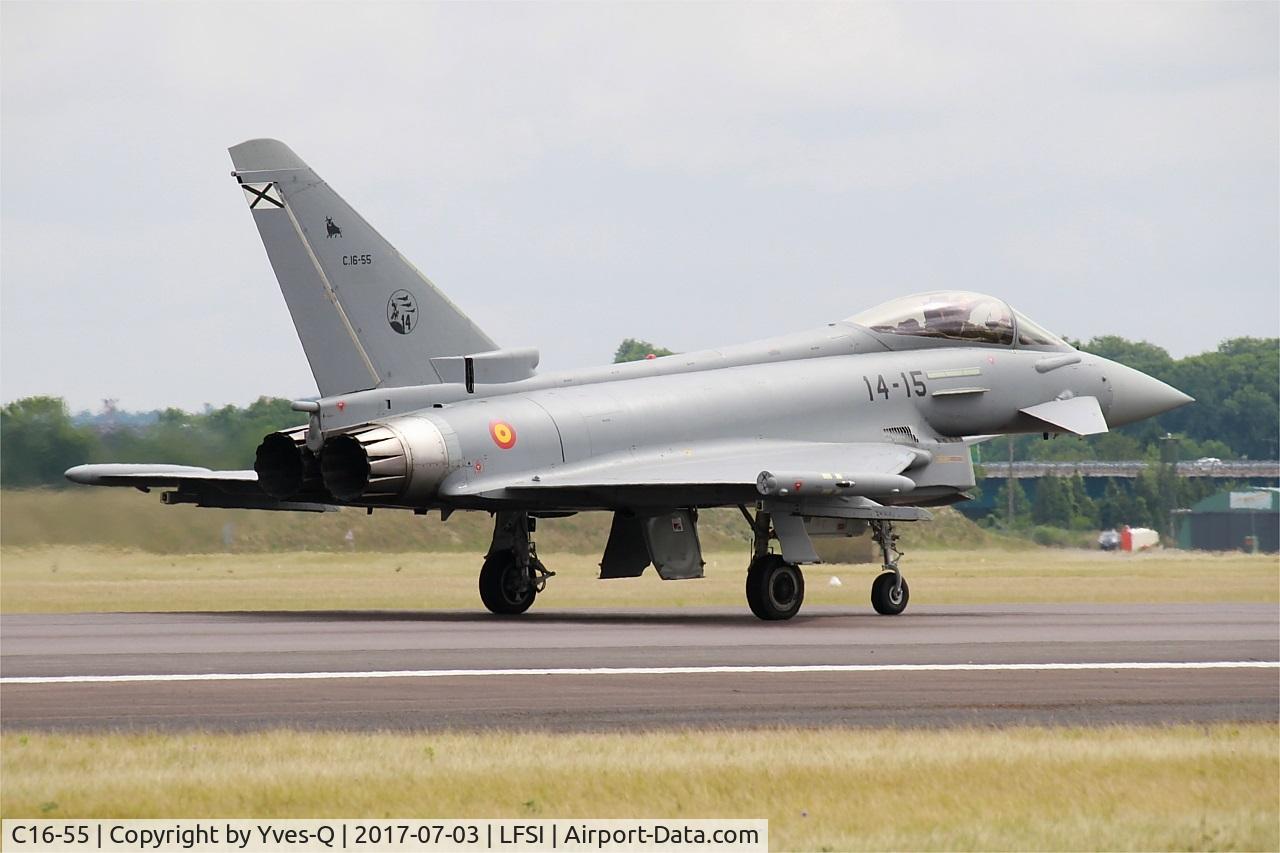 C16-55, Eurofighter EF-2000 Typhoon S C/N SS037, Eurofighter EF-2000 Typhoon S, Taxiing to holding point rwy 29, St Dizier-Robinson Air Base 113 (LFSI) Open day 2017