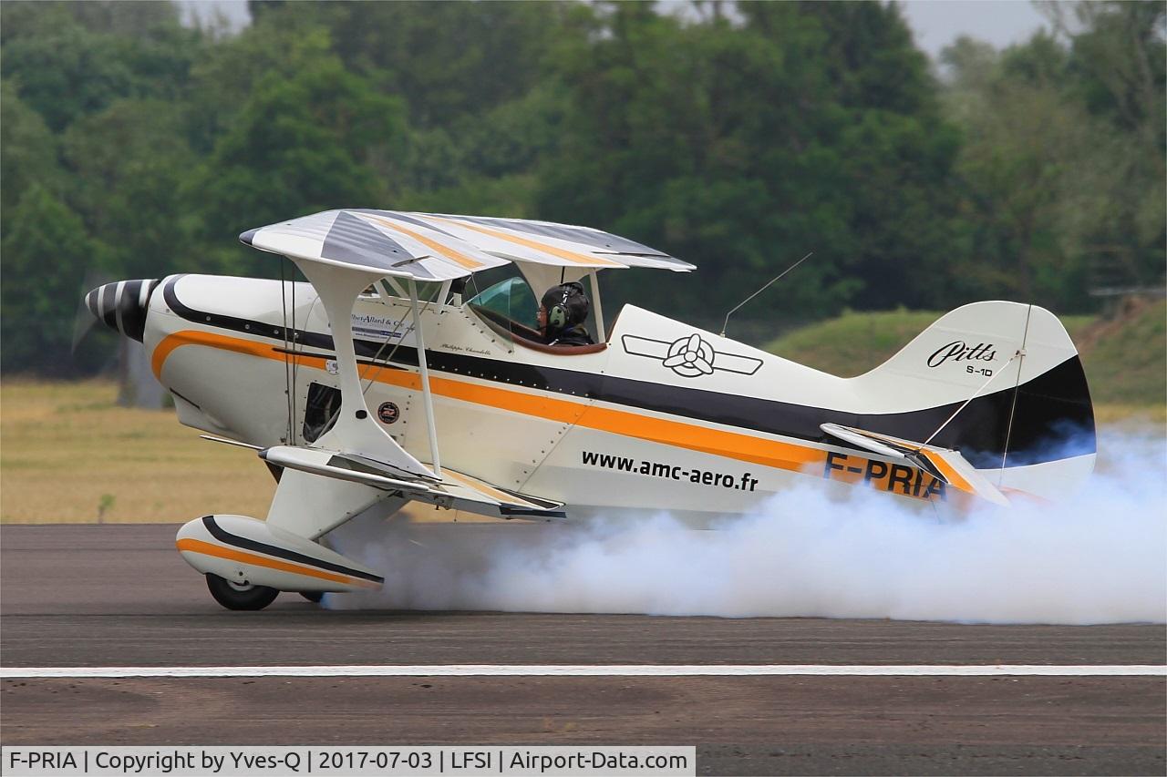 F-PRIA, Pitts S-1D Special C/N 7-0503, Pitts S-1D Special, Take off rwy 29, St Dizier-Robinson Air Base 113 (LFSI) Open day 2017