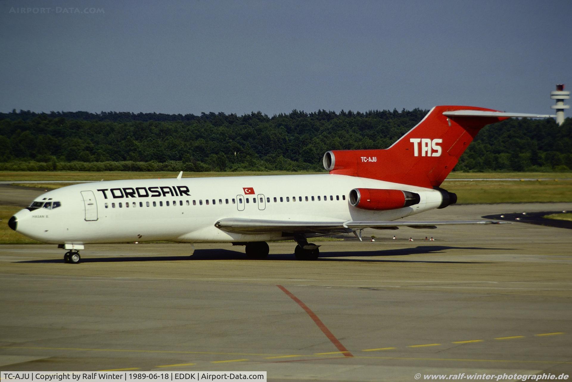 TC-AJU, 1966 Boeing 727-81 C/N 18951, Boeing 727-81 - CN TAU Torosair - 18951 - TC-AJU - 18.06.1989 - CGN