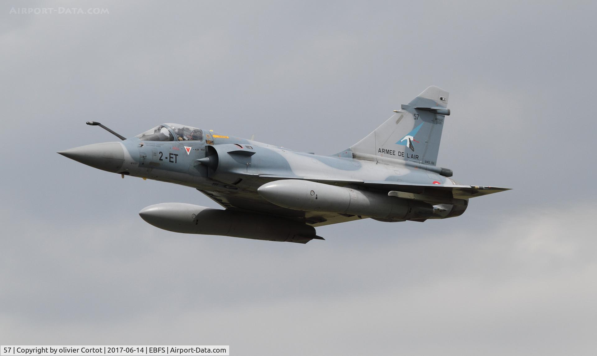 57, Dassault Mirage 2000-5F C/N 257, low pass,Florennes spotter day