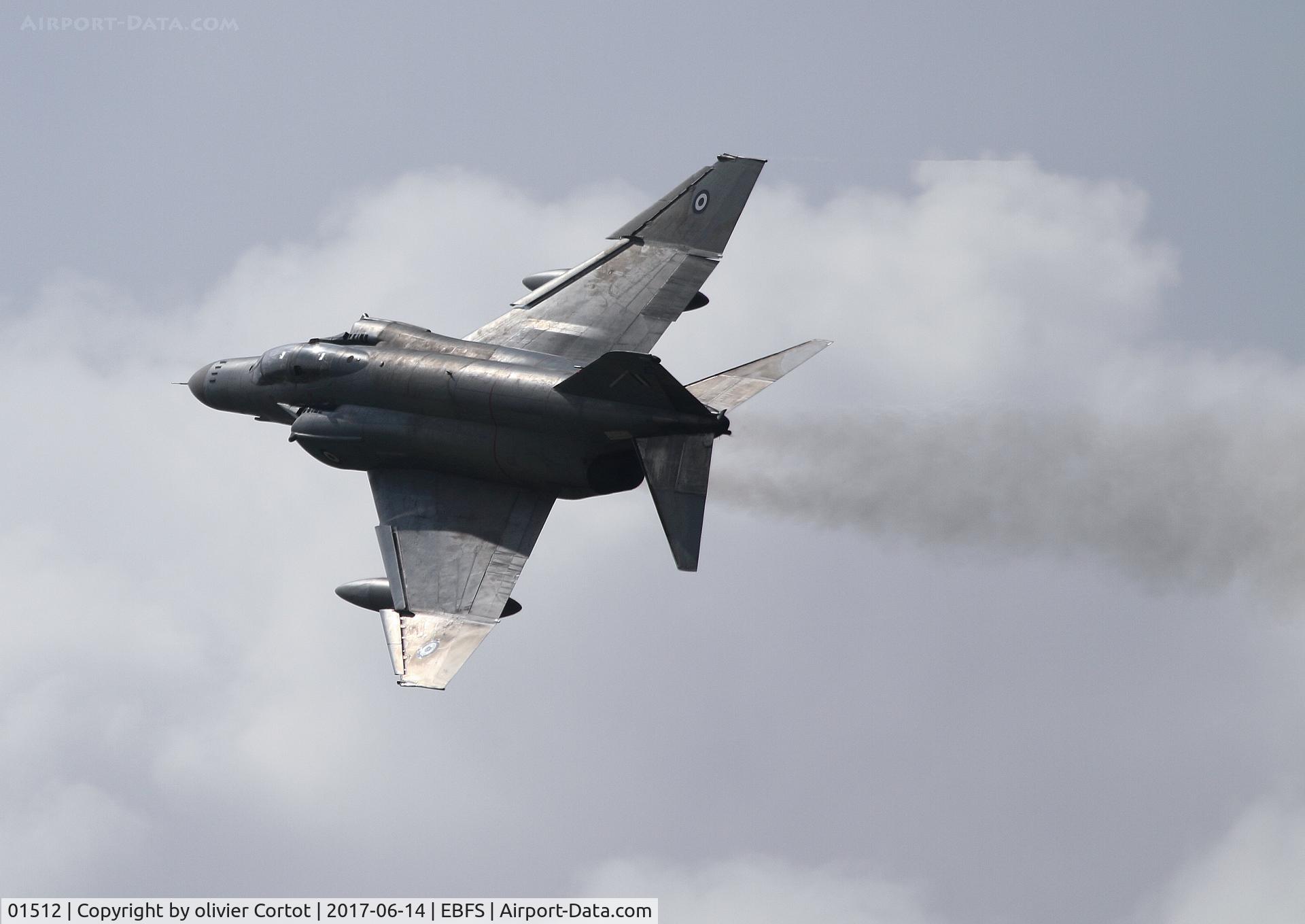 01512, 1974 McDonnell Douglas F-4E AUP Phantom II C/N 4485, low pass over Florennes