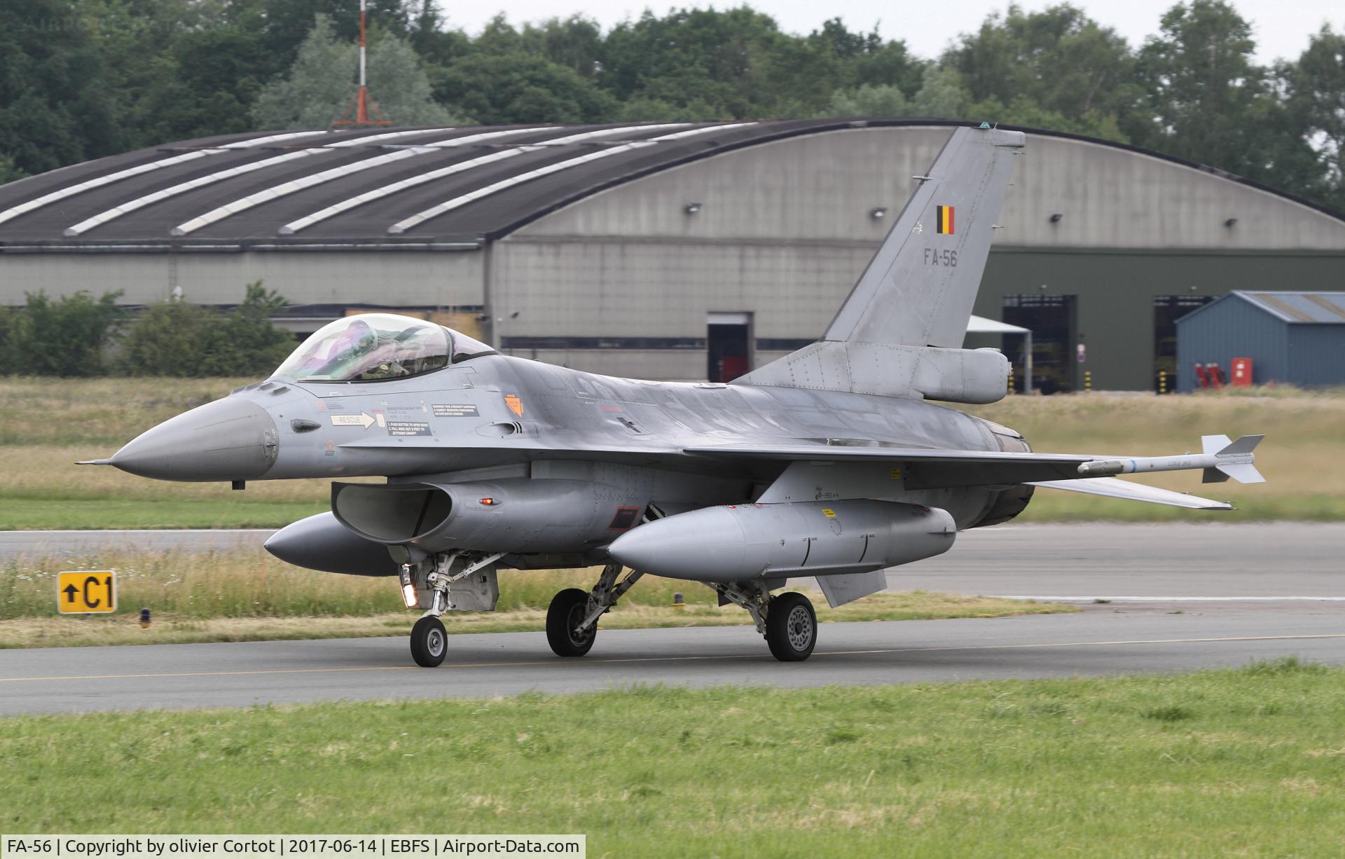 FA-56, SABCA F-16AM Fighting Falcon C/N 6H-56, returning from mission
