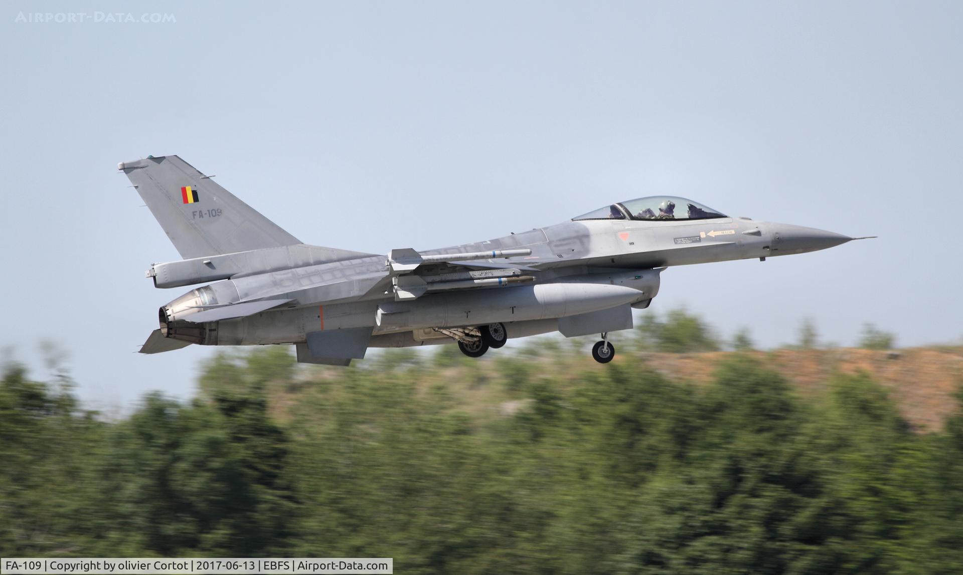 FA-109, SABCA F-16AM Fighting Falcon C/N 6H-109, aborted landing, Florennes AB