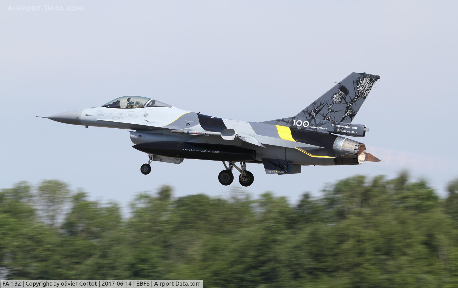 FA-132, SABCA F-16AM Fighting Falcon C/N 6H-132, left side