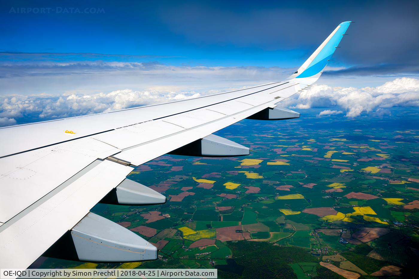 OE-IQD, 2016 Airbus A320-214 C/N 7056, OE-IQD inflight SZG-LHR