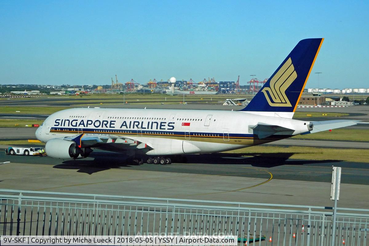 9V-SKF, 2008 Airbus A380-841 C/N 012, At Mascot