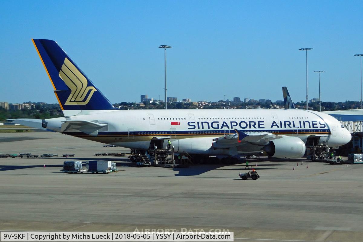 9V-SKF, 2008 Airbus A380-841 C/N 012, At Mascot