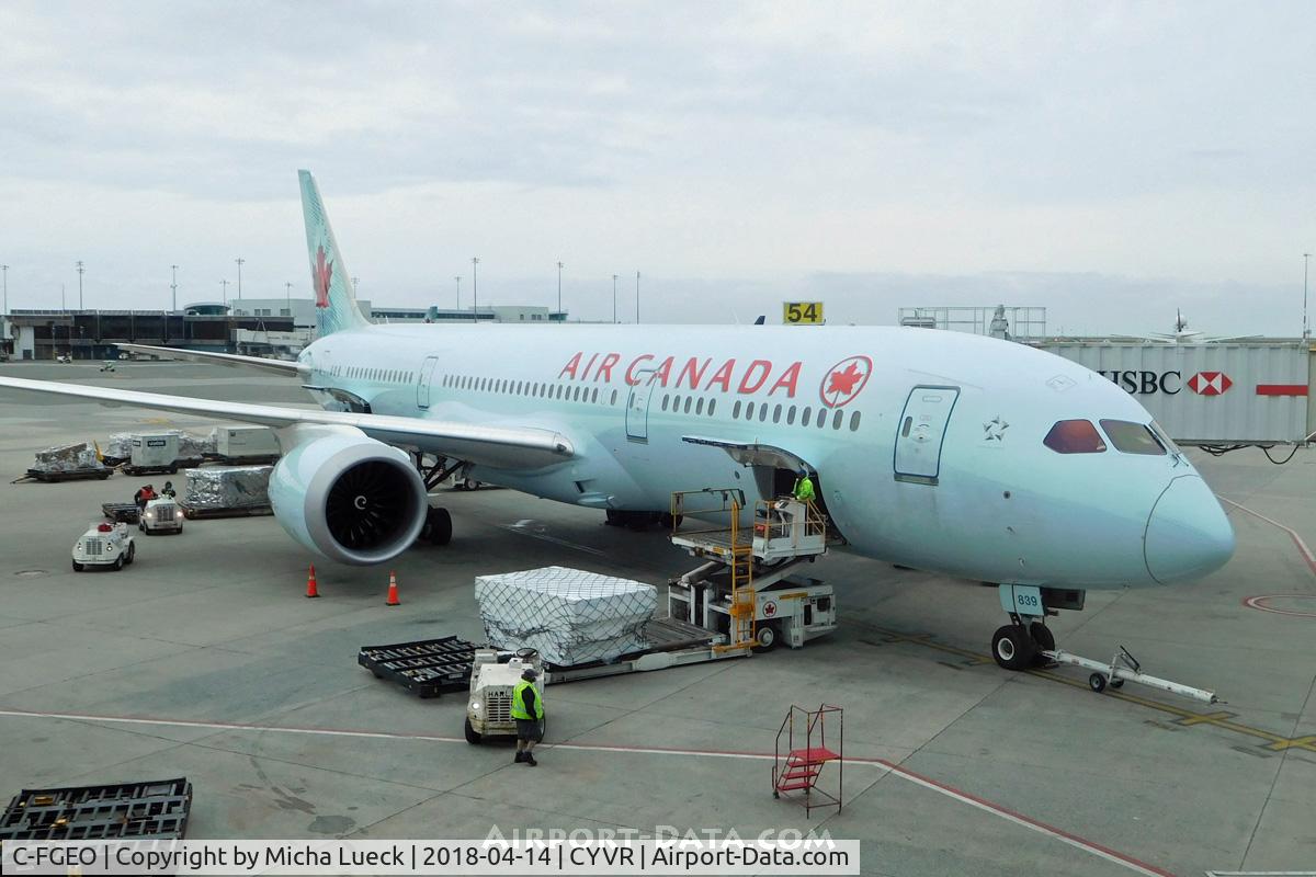C-FGEO, 2016 Boeing 787-9 Dreamliner C/N 37180, At Vancouver