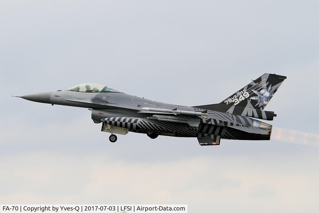 FA-70, SABCA F-16AM Fighting Falcon C/N 6H-70, SABCA F-16AM Fighting Falcon, Take off rwy 29, St Dizier-Robinson Air Base 113 (LFSI) Open day 2017