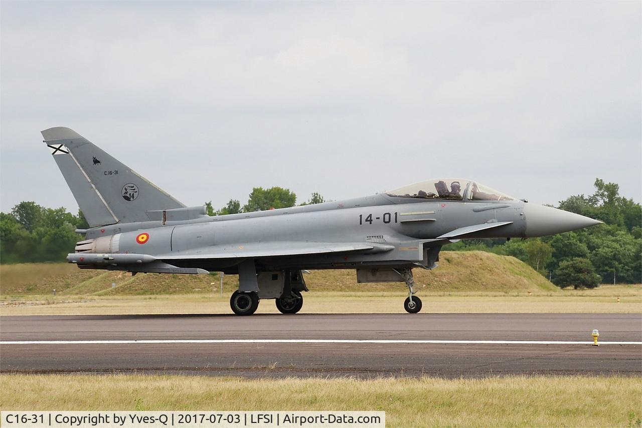 C16-31, Eurofighter EF-2000 Typhoon S C/N SS012, Eurofighter EF-2000 Typhoon S, Taxiing to holding point rwy 29, St Dizier-Robinson Air Base 113 (LFSI) Open day 2017