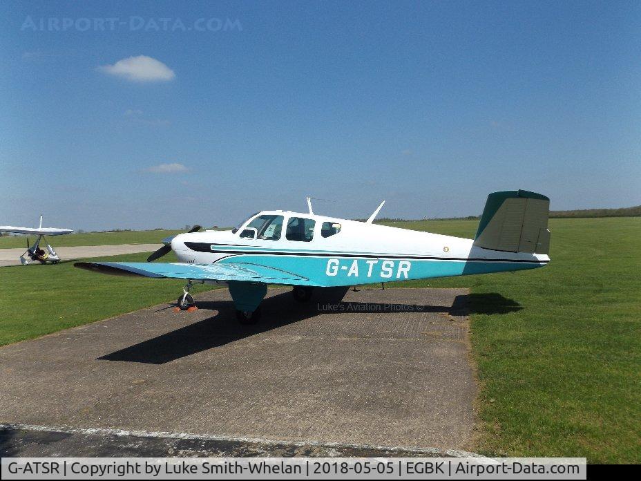 G-ATSR, 1959 Beech M35 Bonanza C/N D-6236, At Sywell Aerodrome.
