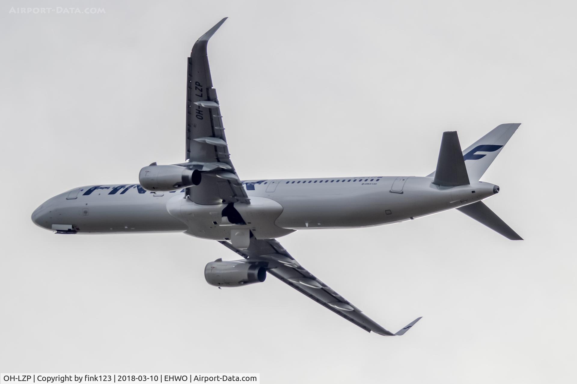 OH-LZP, 2017 Airbus A321-231 C/N 7661, Finnair departing WOE
