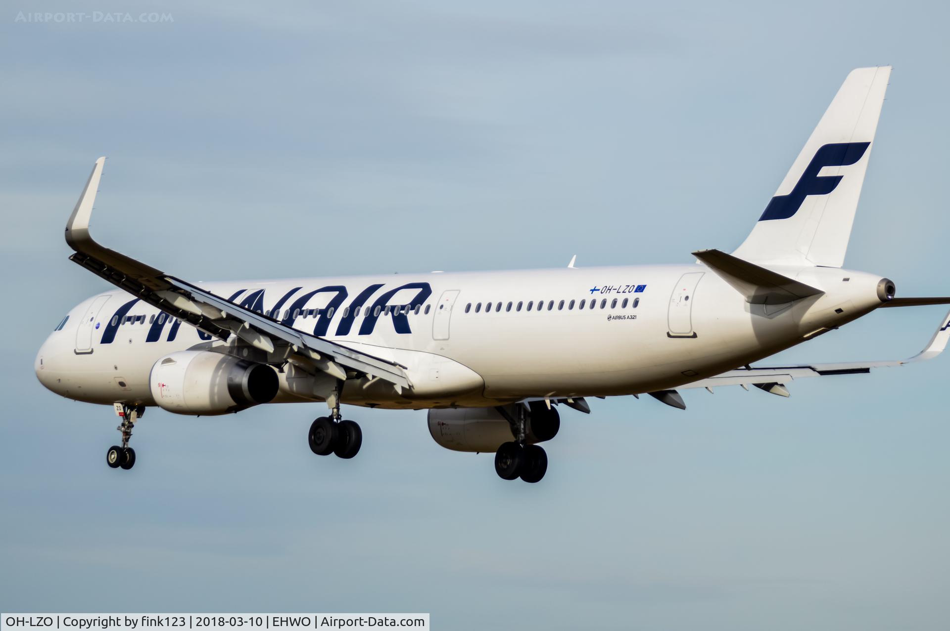 OH-LZO, 2017 Airbus A321-231 C/N 7611, Finnair landing at WOE
