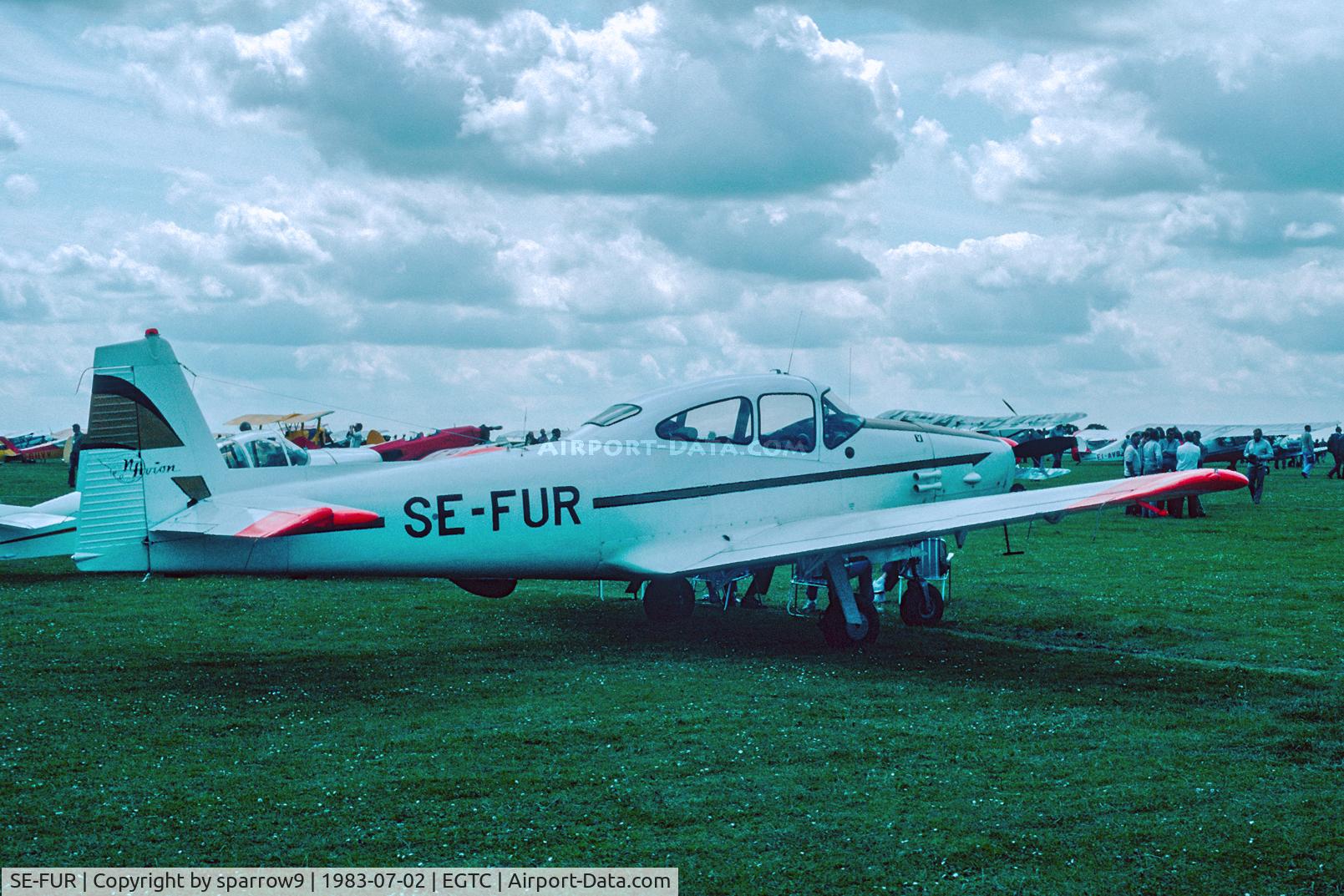 SE-FUR, 1949 Ryan Navion A C/N NAV-4-1818, PFA Rally Cranfield. Scanned from a slide.