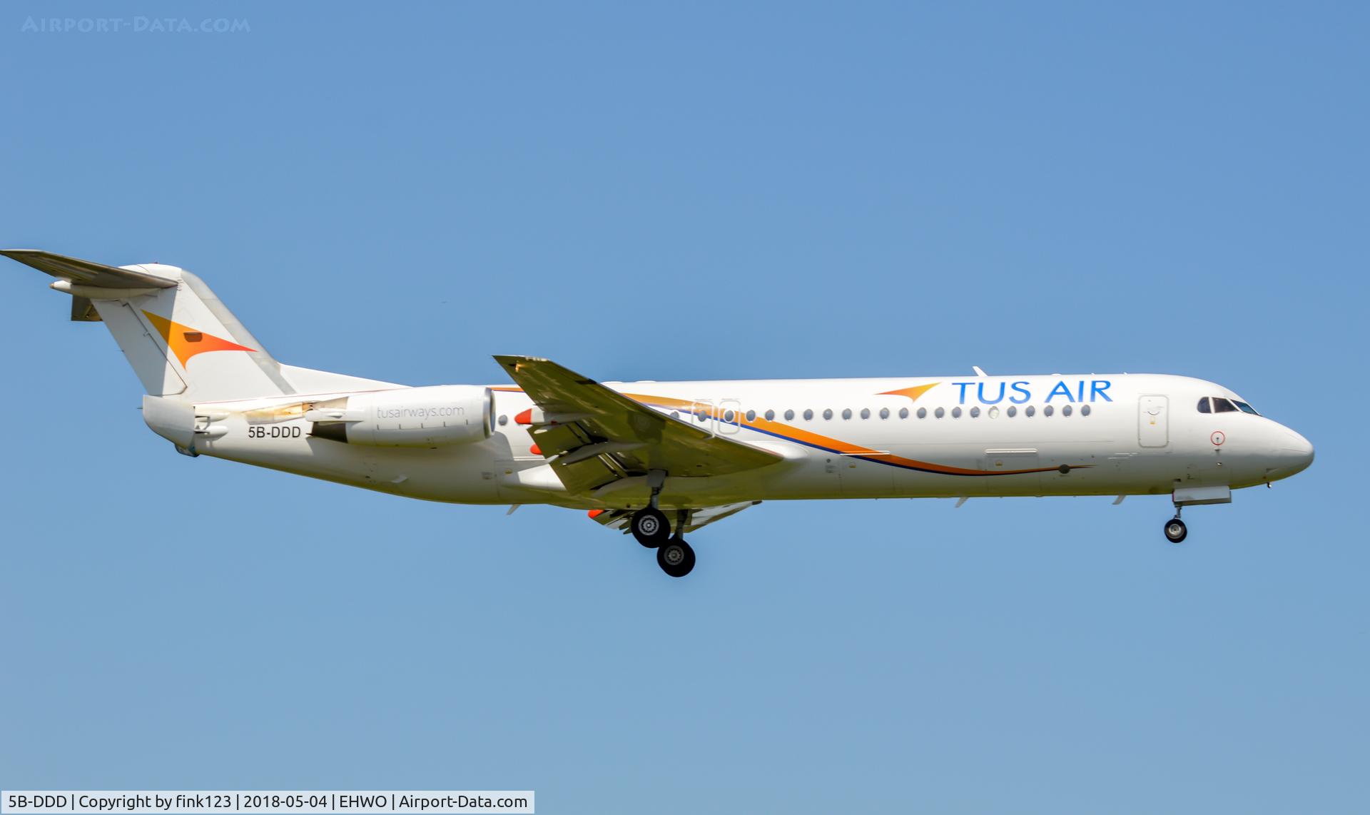 5B-DDD, 1992 Fokker 100 (F-28-0100) C/N 11417, F100