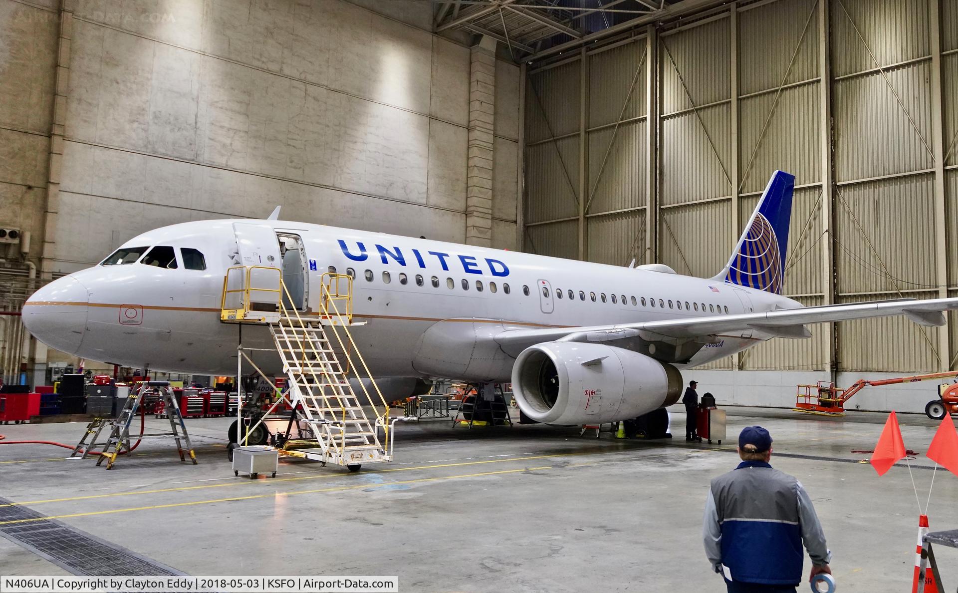 N406UA, 1994 Airbus A320-232 C/N 454, SFO 2018.