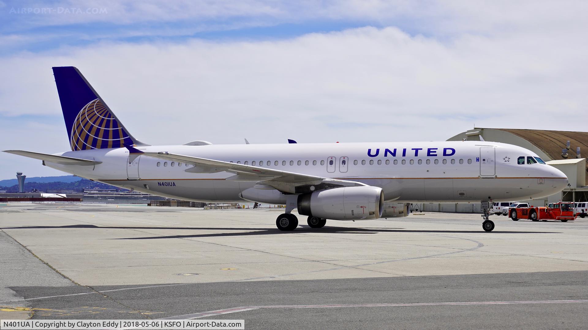 N401UA, 1993 Airbus A320-232 C/N 435, SFO 2018.