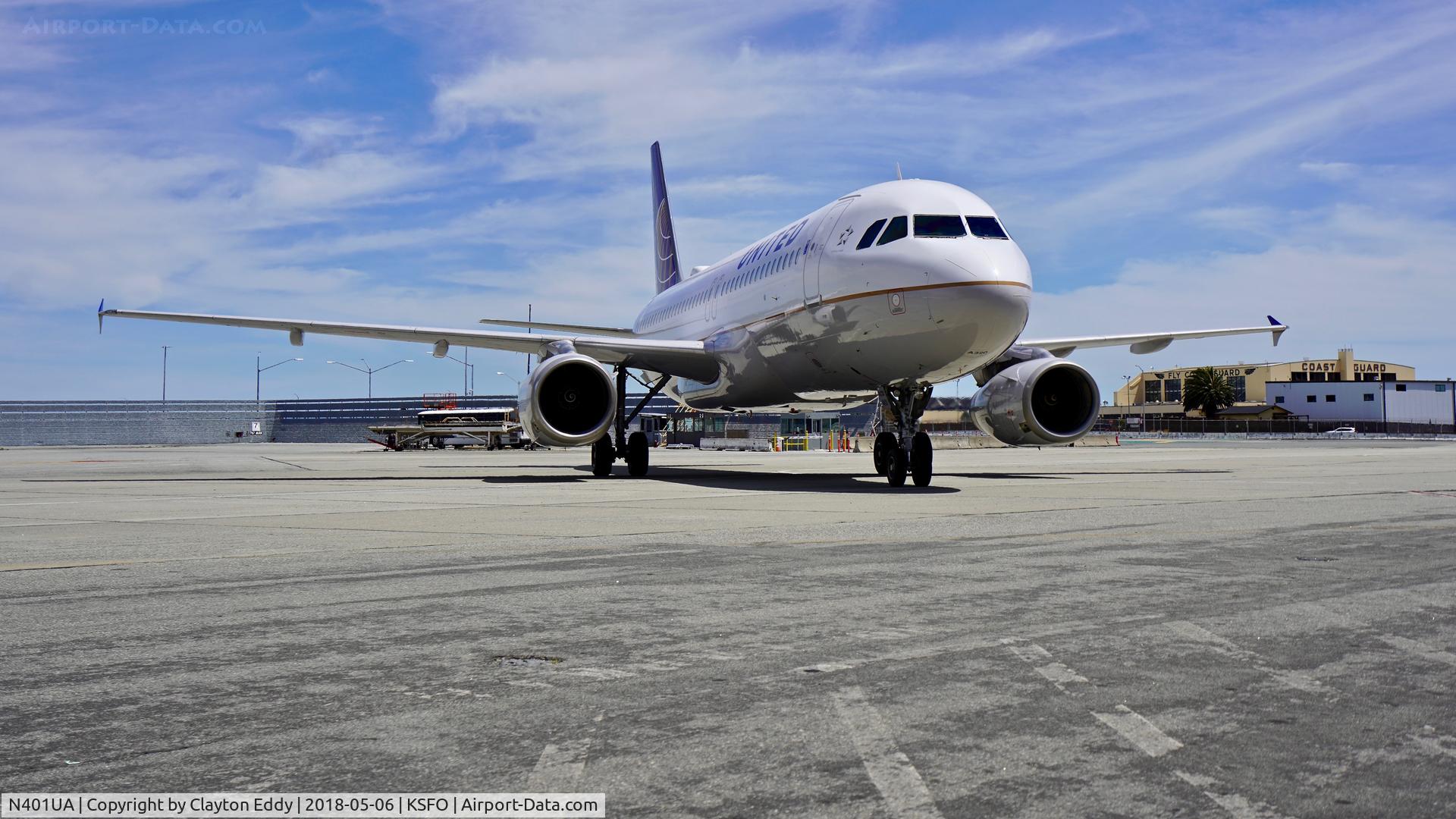 N401UA, 1993 Airbus A320-232 C/N 435, SFO 2018.