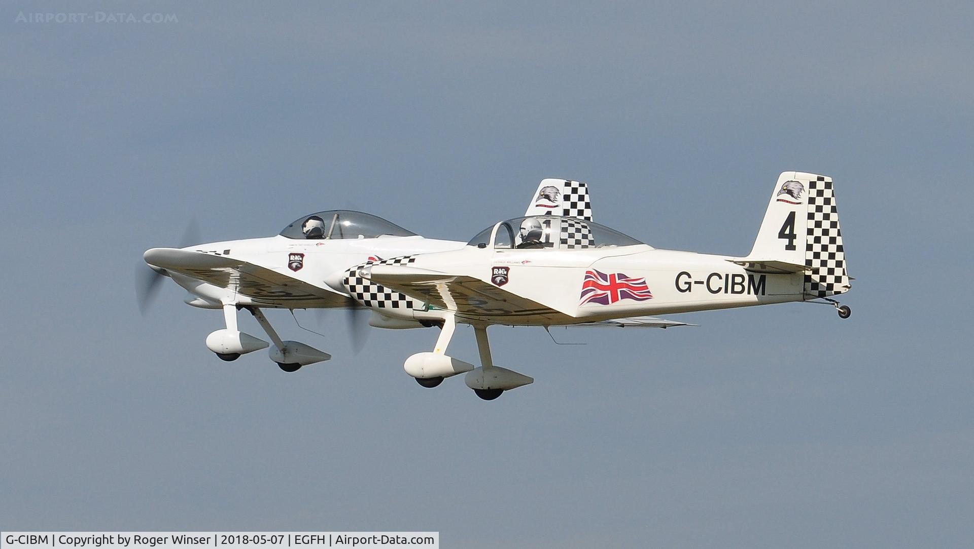 G-CIBM, 2013 Vans RV-8 C/N LAA 303-15083, Raven 4 in formation led by Vans RV-4 aircraft G-MAXV (Raven 1).