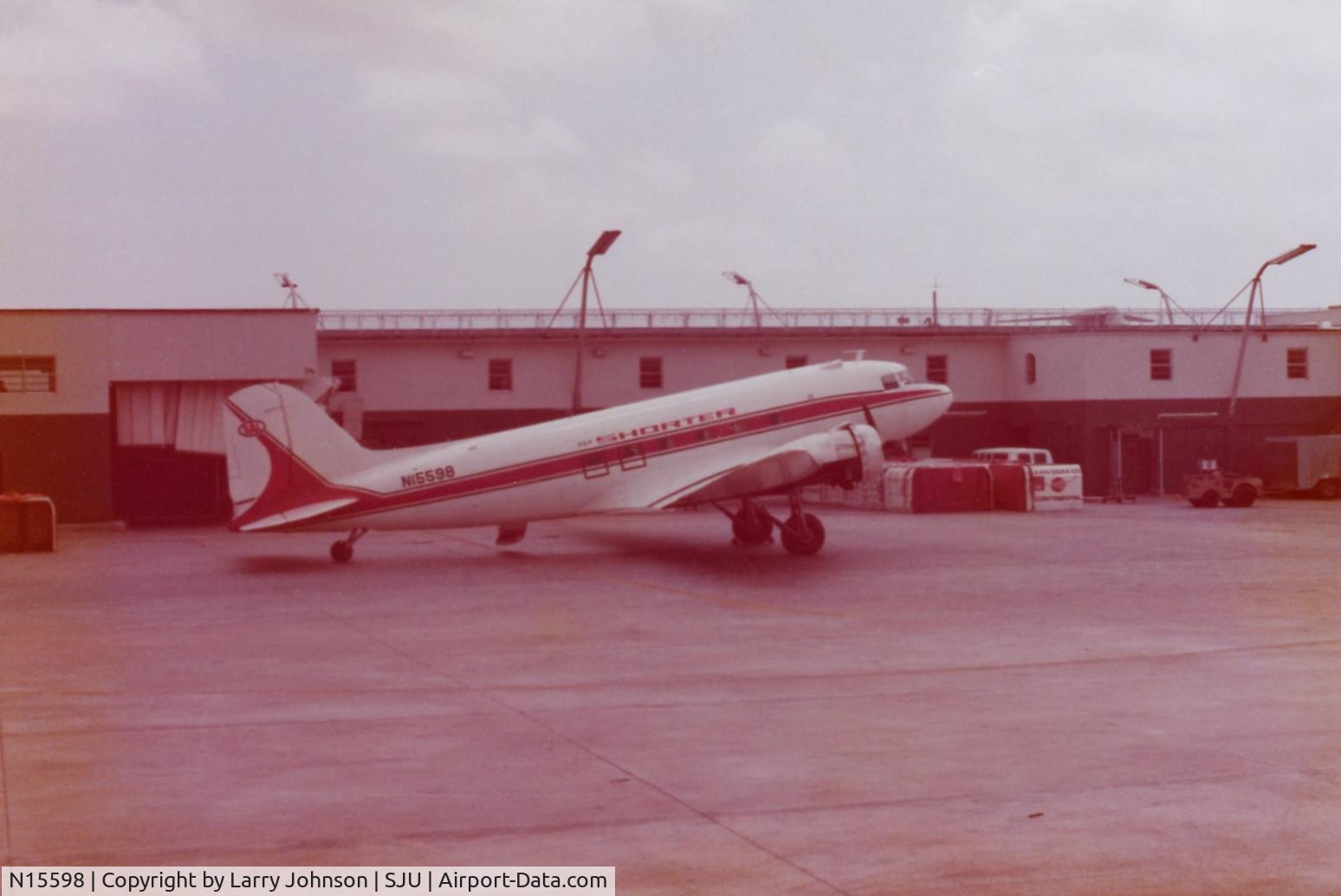 N15598, 1940 Douglas DC-3 C/N 2258, This is in SJU in the 1970's.