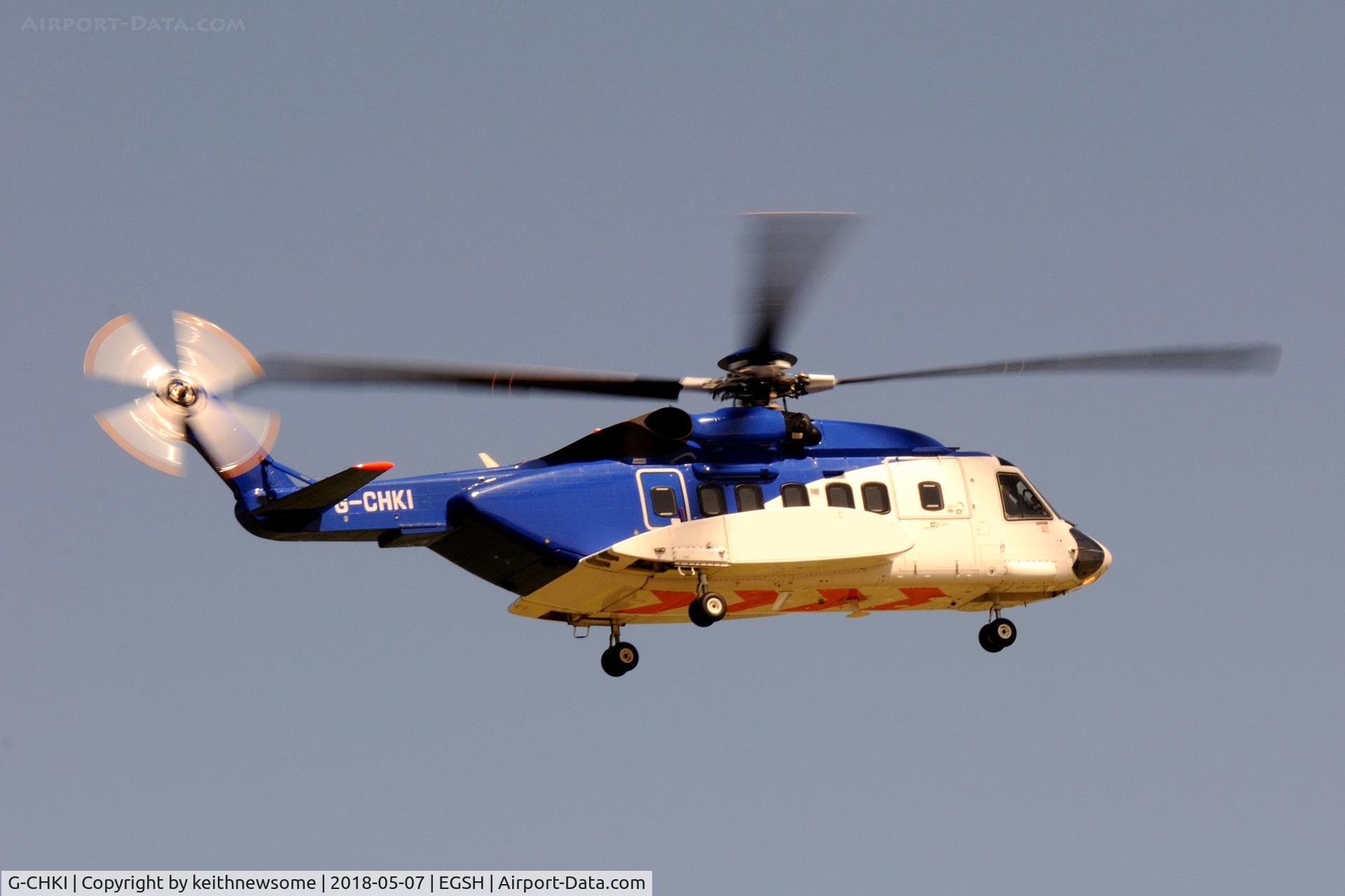 G-CHKI, 2012 Sikorsky S-92A C/N 920175, Arriving for fuel stop.