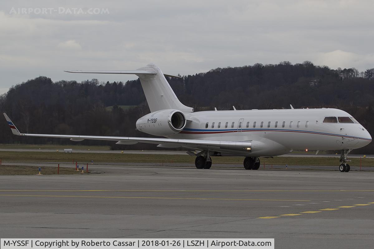 M-YSSF, 2012 Bombardier BD700-1A10 Global 6000 C/N 9521, World Economic Forum 2018