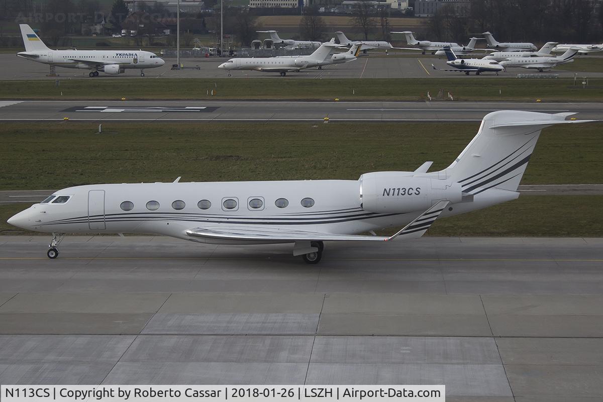 N113CS, 2007 Gulfstream Aerospace GV-SP (G550) C/N 5154, World Economic Forum 2018