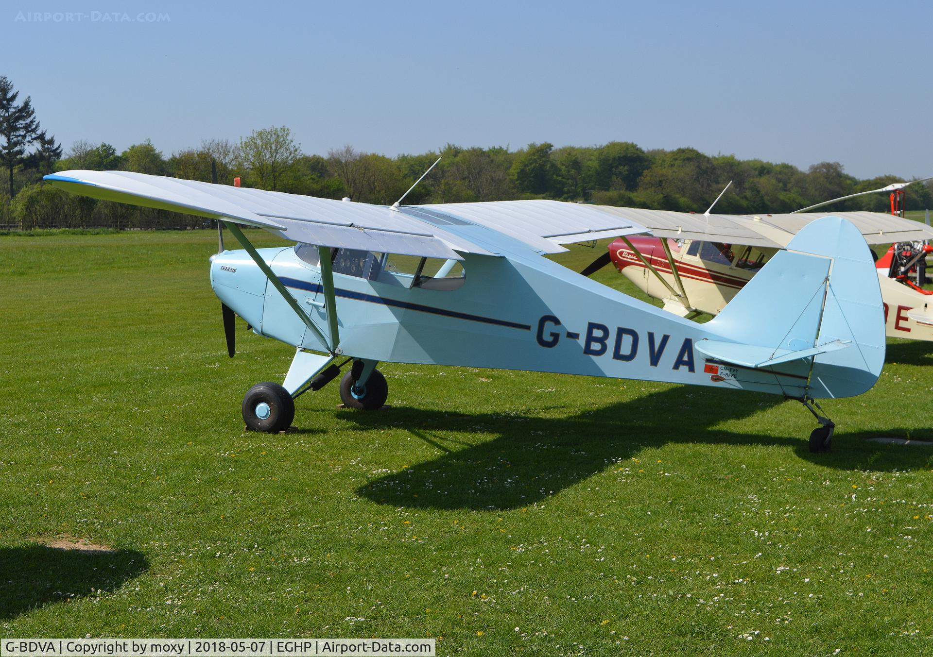 G-BDVA, 1948 Piper PA-17 Vagabond C/N 17-206, Piper PA-17 Vagabond at Popham. Ex CN-TVY