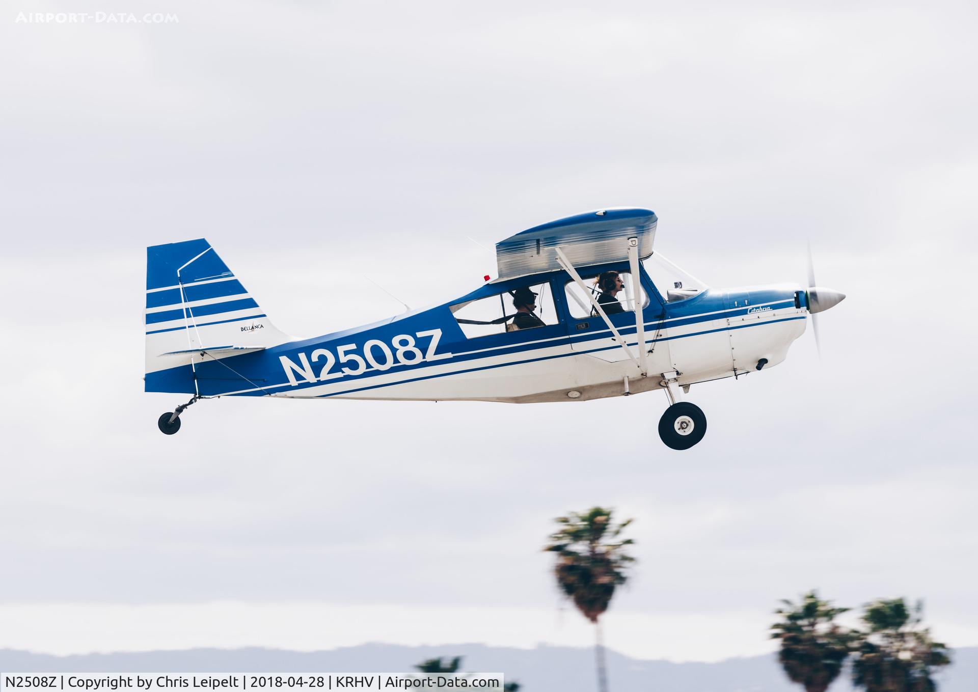 N2508Z, 1978 Bellanca 7ECA Citabria C/N 1249-78, Locally based 1978 Citabria departing at Reid Hillview Airport, San Jose, CA.