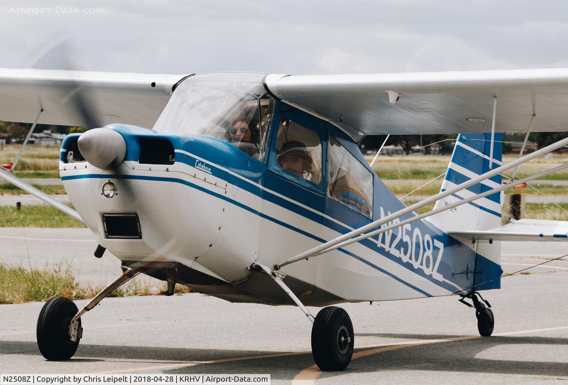 N2508Z, 1978 Bellanca 7ECA Citabria C/N 1249-78, Locally based 1978 Citabria taxing to 31R at Reid Hillview Airport, San Jose, CA.