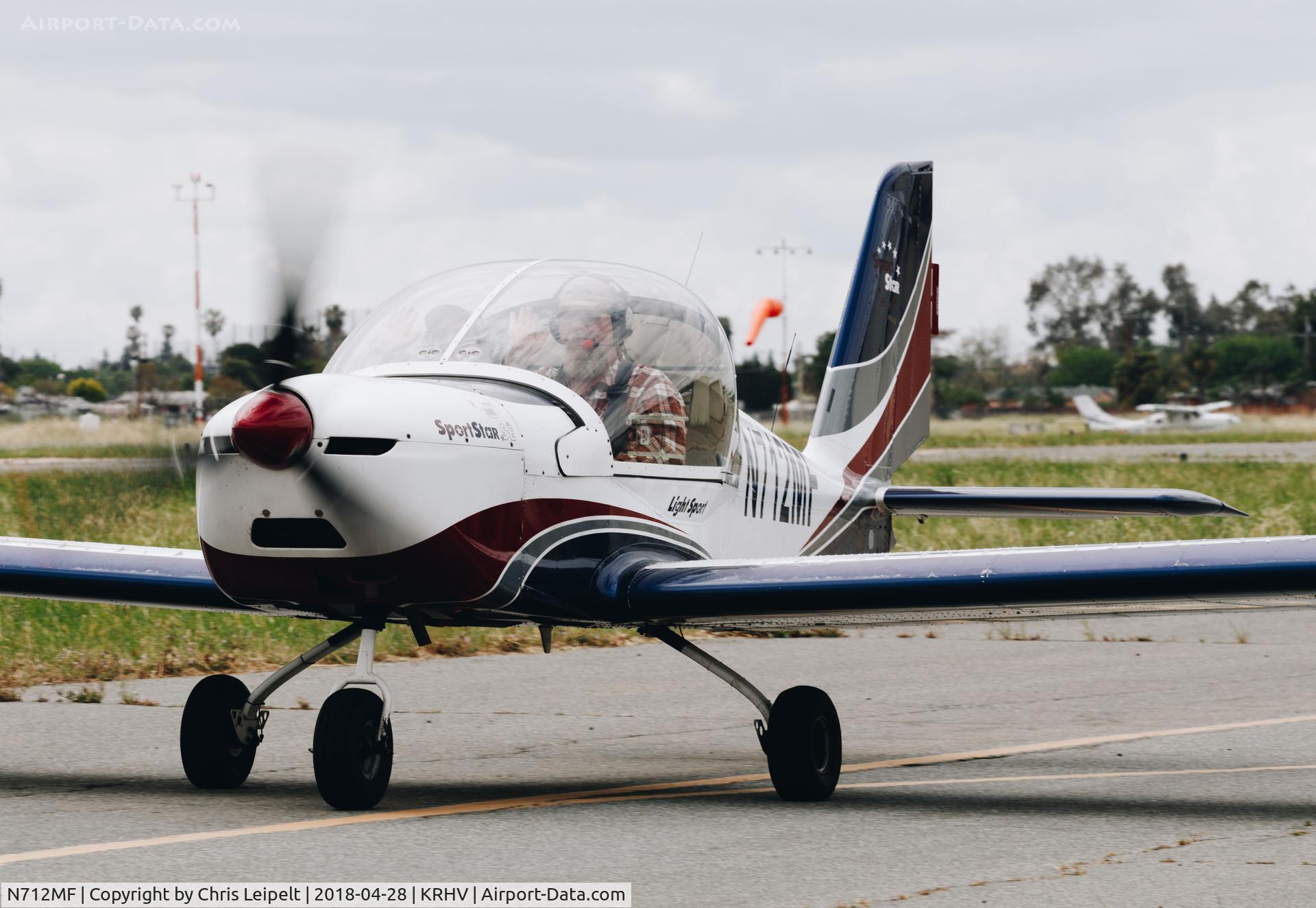 N712MF, 2006 Evektor-Aerotechnik Sportstar C/N 20060712, Locally-based 2006 Sportstar taxing out for departure at Reid Hillview Airport, San Jose, CA.