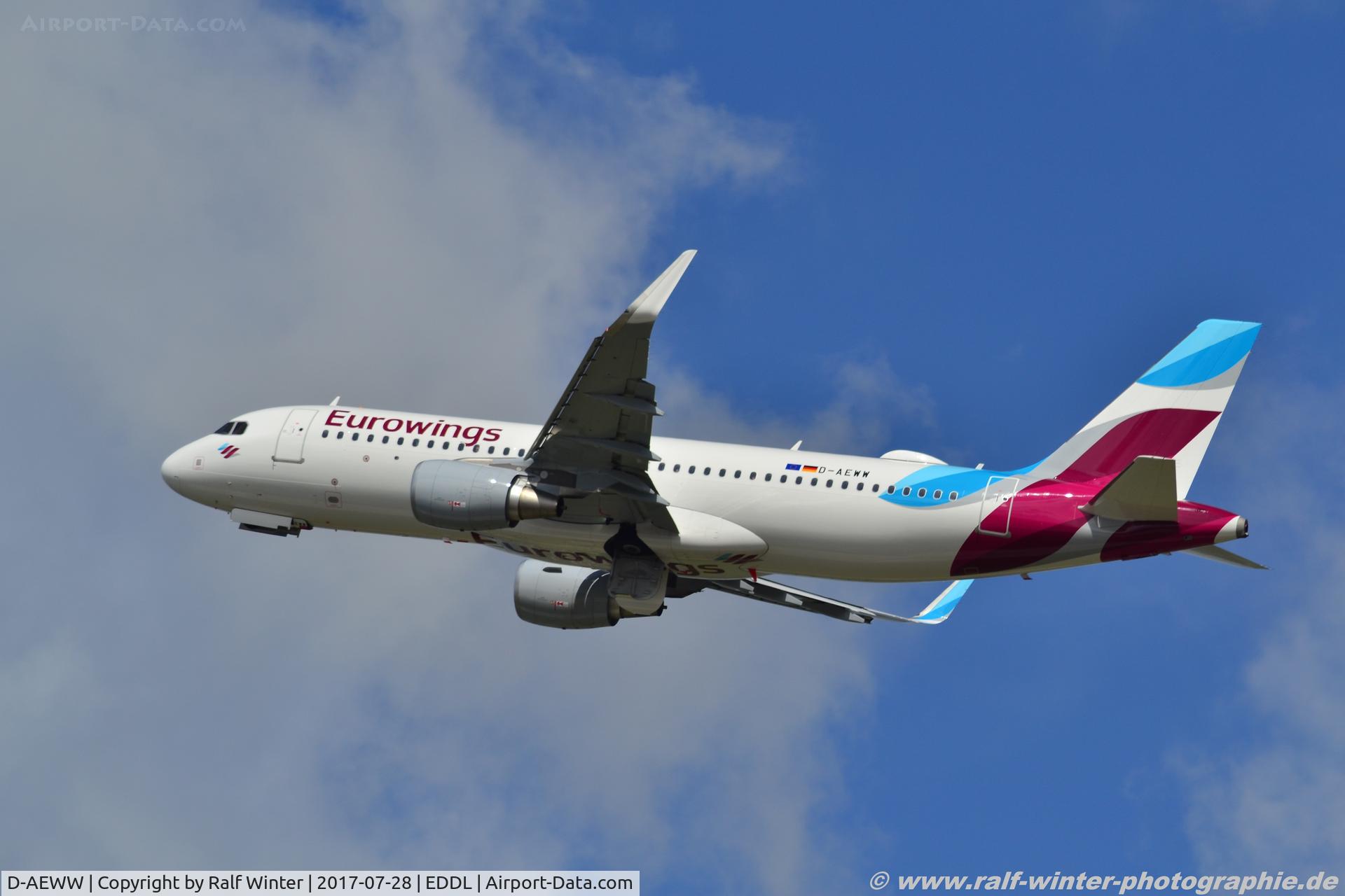 D-AEWW, 2017 Airbus A320-214 C/N 7615, Airbus A320-214(W) - EW EWG Eurowings - 7615 - D-AEWW - 28.07.2017 - DUS