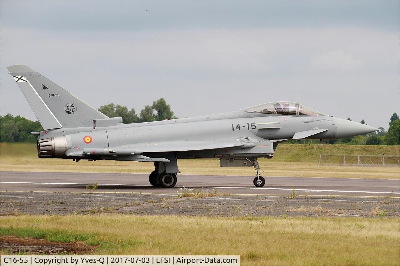 C16-55, Eurofighter EF-2000 Typhoon S C/N SS037, Eurofighter EF-2000 Typhoon S, Taxiing to holding point rwy 29, St Dizier-Robinson Air Base 113 (LFSI) Open day 2017