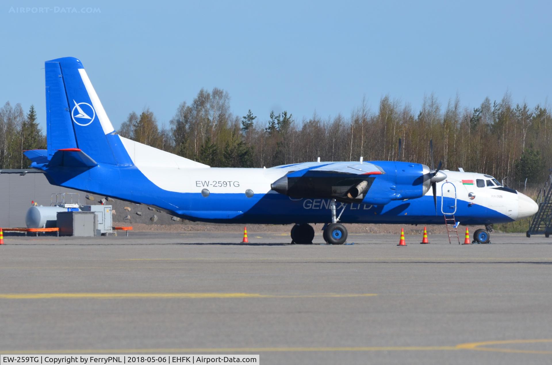 EW-259TG, 1983 Antonov An-26B C/N 12706, Genex AN26 sitting at the cargo apron during the weekend.