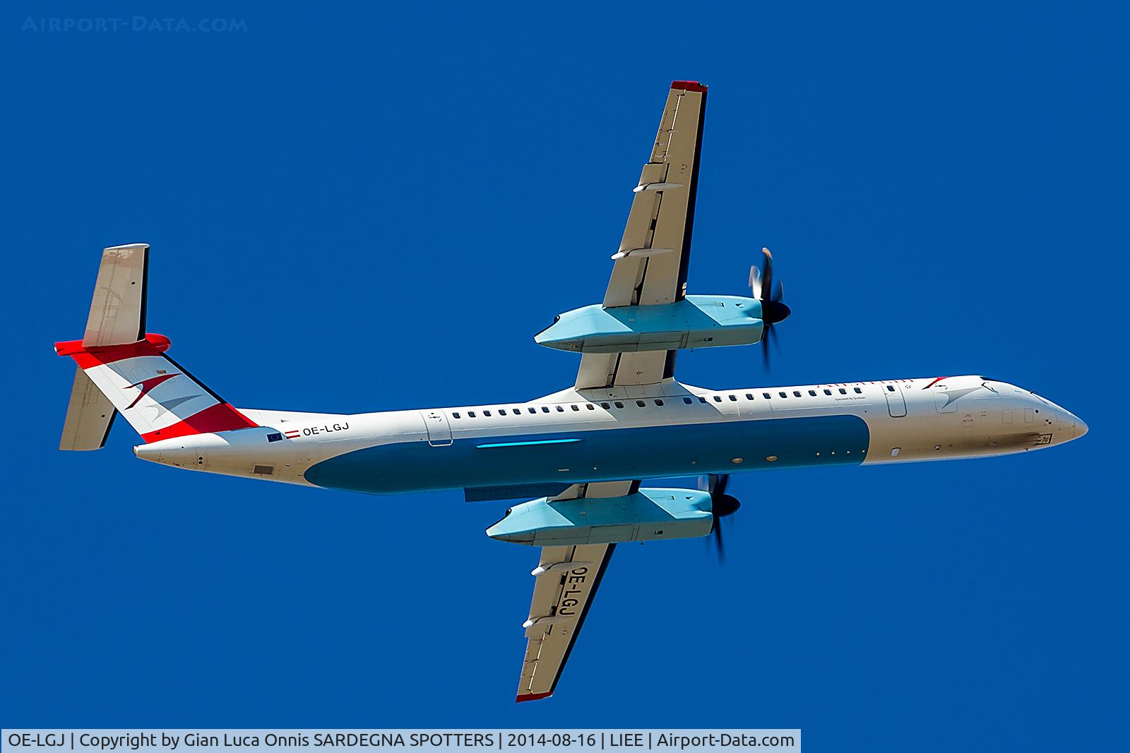 OE-LGJ, 2005 De Havilland Canada DHC-8-402Q Dash 8 C/N 4104, TAKE OFF 32L