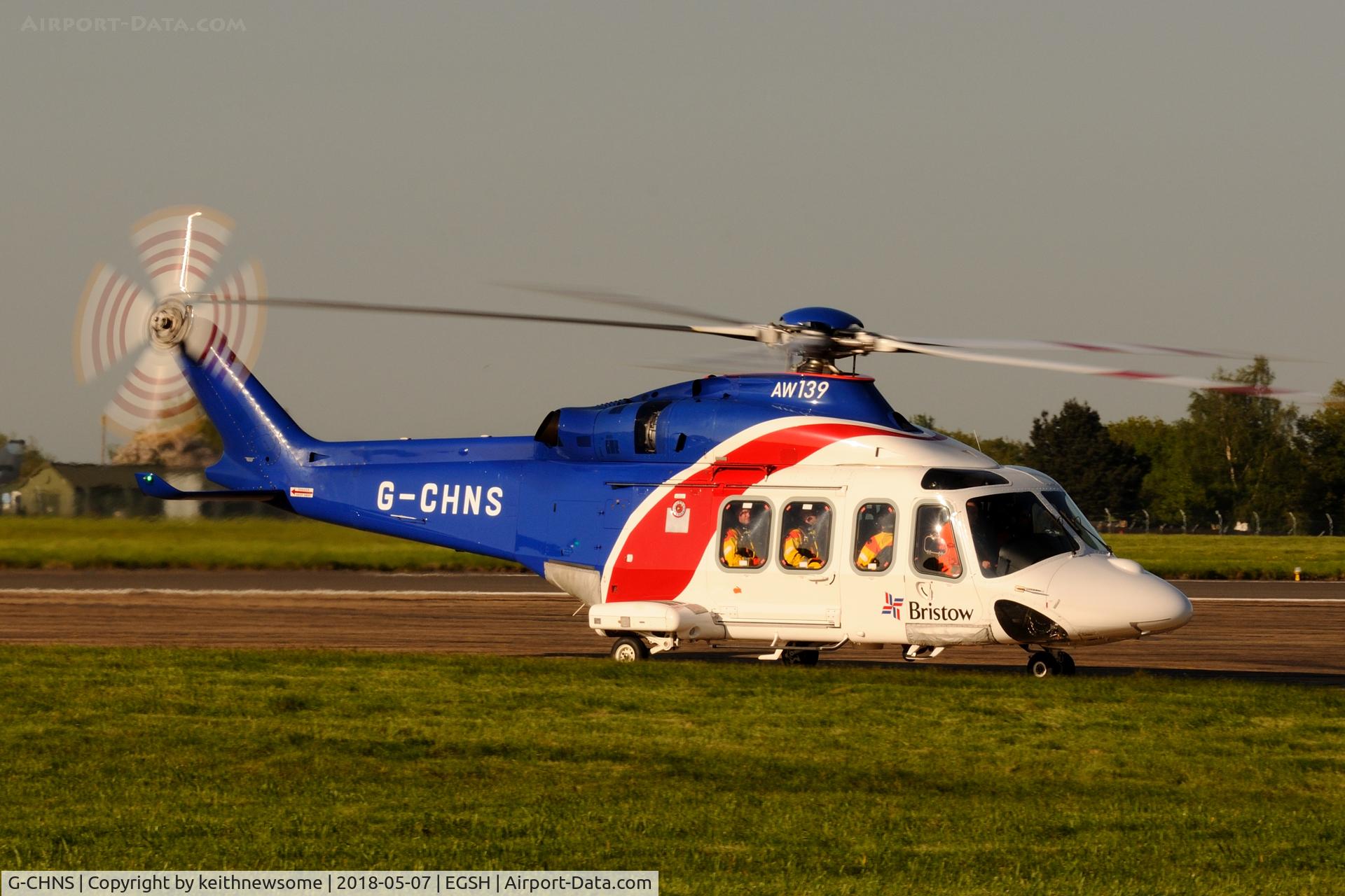 G-CHNS, 2012 AgustaWestland AW-139 C/N 31465, Arriving from offshore.